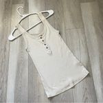 Faherty Henley Tank Top ribbed womens Beige (xsmall) contemporary casual summer Size XS Photo 7