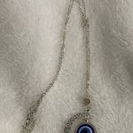 Sterling Silver Evil Eye Pendant 9” Long  chain with 2” Long Extender Photo 0