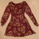 Free People Wine Floral Dress Photo 4