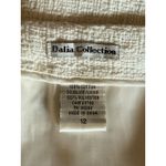Dalia Collection NWT  City Fit White Cotton Skirt Size 12- Fringe Edges Photo 6
