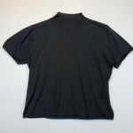 Sag Harbor  Mock Neck Top Short Sleeve Sparkle Knit Blouse Women's Photo 0
