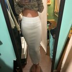 Edikted  Ribbed White Skirt Photo 1