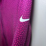 Nike Women's 1/2 Zip Up Pullover Large Pink Polkadot Athletic Gym Athlei… Photo 2