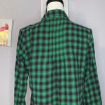 Sundance  green casual plaid button down flannel shirt Photo 5