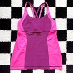 Lululemon  Pink Striped Energy Tank Photo 0