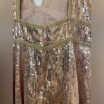 Free People  Film Noir Sequin Mini Halter Dress‎ in Rose Gold Size 6 Photo 7