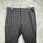 Old Navy Pants Women 14 Black White Window Pane Pixie Crop Office Career Casual Photo 3