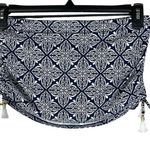 La Blanca SZ 4 Swim Skirt Side Shirred Indigo Mandala Quick Drying Navy Blue New Photo 0