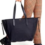 Botkier Tote Bag New York Bond Zipper Accents Organize Labtop Travel Work Black Photo 0