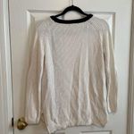 Grace Elements Black and White Lace Up Stitch Detail Sweater Size Medium Photo 6