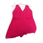 ZARA  SHORT TEXTURED WEAVE JUMPSUIT FUCHSIA Medium Photo 10