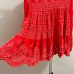 Johnny Was $350 NWOT  Desi Embroidered Floral Red Eyelet Button Shirt Blouse Sz L Photo 6