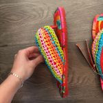 Farm Rio  Flip-Flops Toucans Crochet Puffy Photo 1