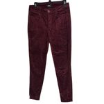 Anthropologie PAIGE Hoxton Ankle Burgundy Red Corduroy Pants size 29 Photo 1