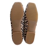 Vivaia Tan Black Leopard Square Toe Comfort Ballet Flat Brown Size 9 Photo 5