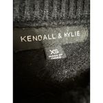 Kendall + Kylie Black Long Balloon Sleeve Crew Neck Cropped Sweater Top Size XS Photo 2