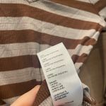 BDG NWOT Urban Outfitters Shannen Brown Striped Long Sleeve Ribbed T-Shirt XS Photo 5