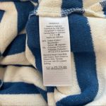 Madewell Sweatshirt Women Small Loop Terry Notch Blue White Stripe Dark Lagoon Photo 6