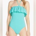 J.Crew NEW! Gingham Ruffle Bandeau One-piece Swimsuit Photo 0