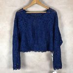 Sequin Hearts Long Sleeve Lace Party cocktail Top NWT Plus Size 13 Photo 6