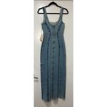 Dala On Tap Midi Paneled Denim Dress Canyon Blue Size 24 NWT Organic Cotton Photo 7