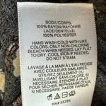 EXPRESS Floral Blouse Long Sleeve V-Neck Top Black Lace Women’s Sz Small Photo 8