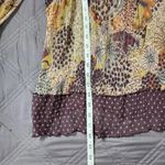 Karen Kane 100% Silk Tunic Blouse L Sheer Floral Polka Dot Boho Fairycore Y2K Photo 6