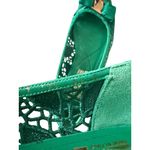 Salvatore Ferragamo  Varina Lace Bow Green Ballet Flats Size 6.5 Photo 5