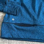 Lululemon Sweatshirt Womens 6 Blue Black Marled Rush Hour 1/4 Zip Pullover Top Photo 7