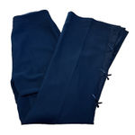 Escada Black Wide Leg Lace Bow Trim Pant Size 40 Photo 0