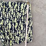 Crown & Ivy  Seahorse Scalloped‎ Womens Shorts navy and lime green pockets Size 4 Photo 6