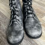 Coconuts by Matisse Coconuts tall lace up distressed gray combat boots size 8 buckle harness Photo 6