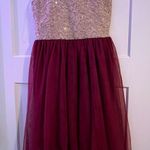 Maroon & Gold Formal Dress Size XS Photo 0