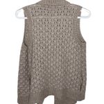Ann Taylor Loft tan chunky knit shawl vest size S Photo 27
