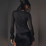 Anthropologie NWT By Woven-Sleeve Twofer Sweater Size XS Photo 1