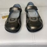 Naot Rongo Slingback Mary Jane Sandal in Mirror Leather Pewter Sz 36 US 5.5 NWT Photo 3