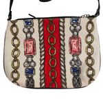 Brighton Glitter & Go LOVE Crossbody Women’s Canvas Bag Purse Strap Tassel Photo 1