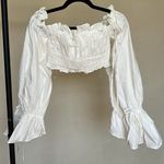 House Of CB NWOT House of CB Tula Ruched Off Shoulder Top White Small Photo 10