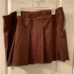 Wild Fable Women's Pleated Mini Skirt Woven Tennis A-Line Size S Brown Photo 0