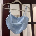 Revolve Light Blue Corset Top Photo 0