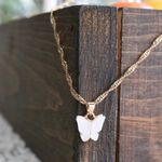 white butterfly necklace Photo 3
