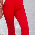 Red Denim Jumpsuit Size L Photo 0