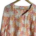 J.Jill Coral Reef Print Linen 3/4 Sleeve Coastal Beach Resort Tunic Top Size XS Photo 1