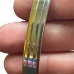 Set 2 Electroplated Cuff Bracelet Silver/Gold VTG 24K 2Tone S/M Strong Magnets Gold Photo 2
