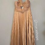 ALC Frank A.L.C. Pink Rose Gold Aurora Pleated One Shoulder Midi Dress Photo 3