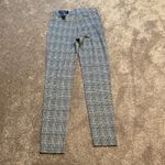 Tahari  Sapphire Plaid Houndstooth Seam Front Pull On Jeggings SIZE S Photo 9