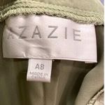 Azazie Olive Green Satin Strapless Cowl Maxi Dress Bridesmaid Formal Gown 8 Photo 4