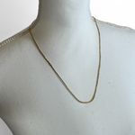 Vintage Gold Tone Herringbone Chain Necklace Womens Photo 0
