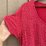 Torrid Womens Shirt Red White Polka Dot Super Soft Button Front Plus Size 2X Photo 5