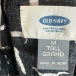 Old Navy black and white artistic brush stroke vneck shift dress size medium Photo 5